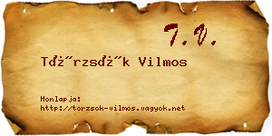 Törzsök Vilmos névjegykártya