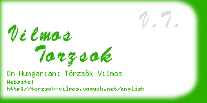 vilmos torzsok business card